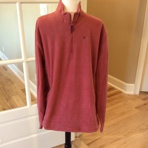 Fleece Pullover Zip Neck New Saddlebred Men M Rust